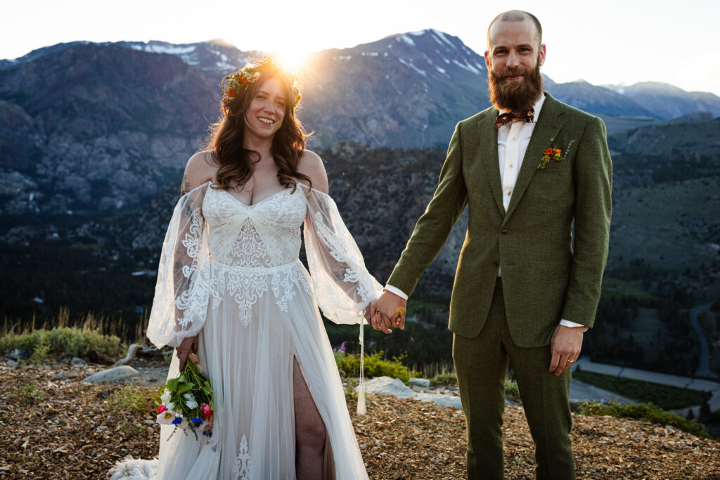 Intimate Mammoth Lakes wedding portraits in the Eastern Sierra