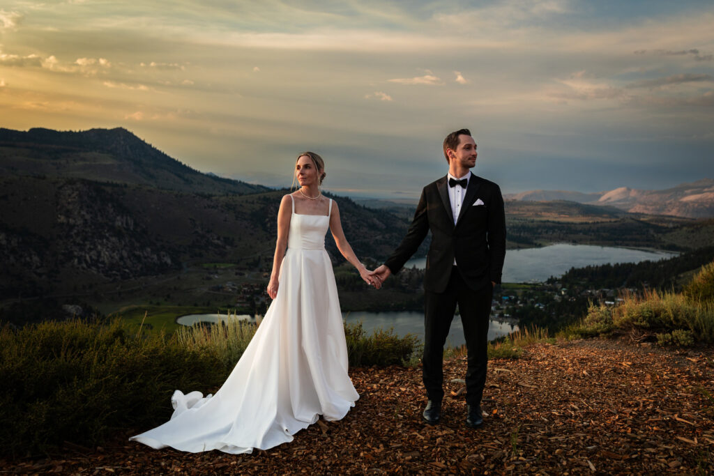 June Lake wedding couple portraits near Mammoth Lakes