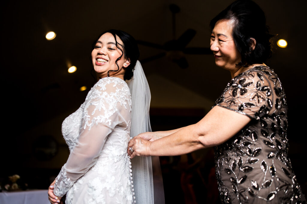 Mammoth Lakes wedding reception moment during an elopement day