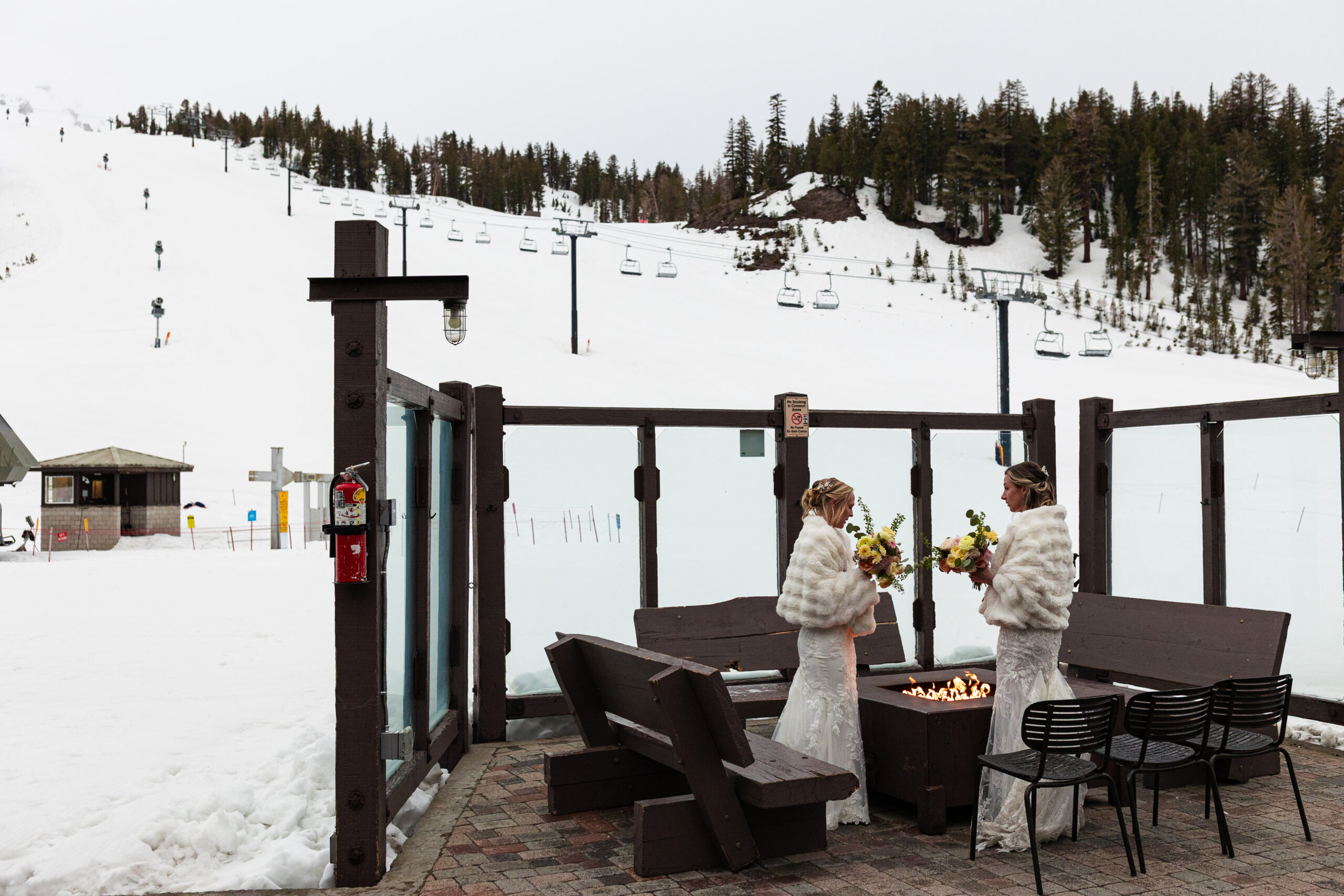 The Mill Mammoth Mountain wedding reception with rustic lodge atmosphere alternate view