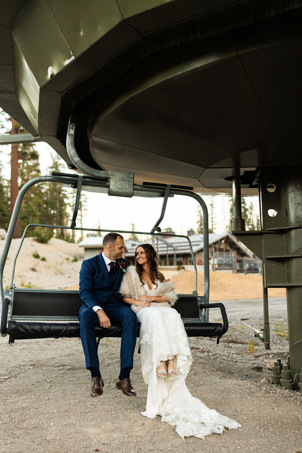 The Mill Mammoth Mountain wedding reception with rustic lodge atmosphere portrait